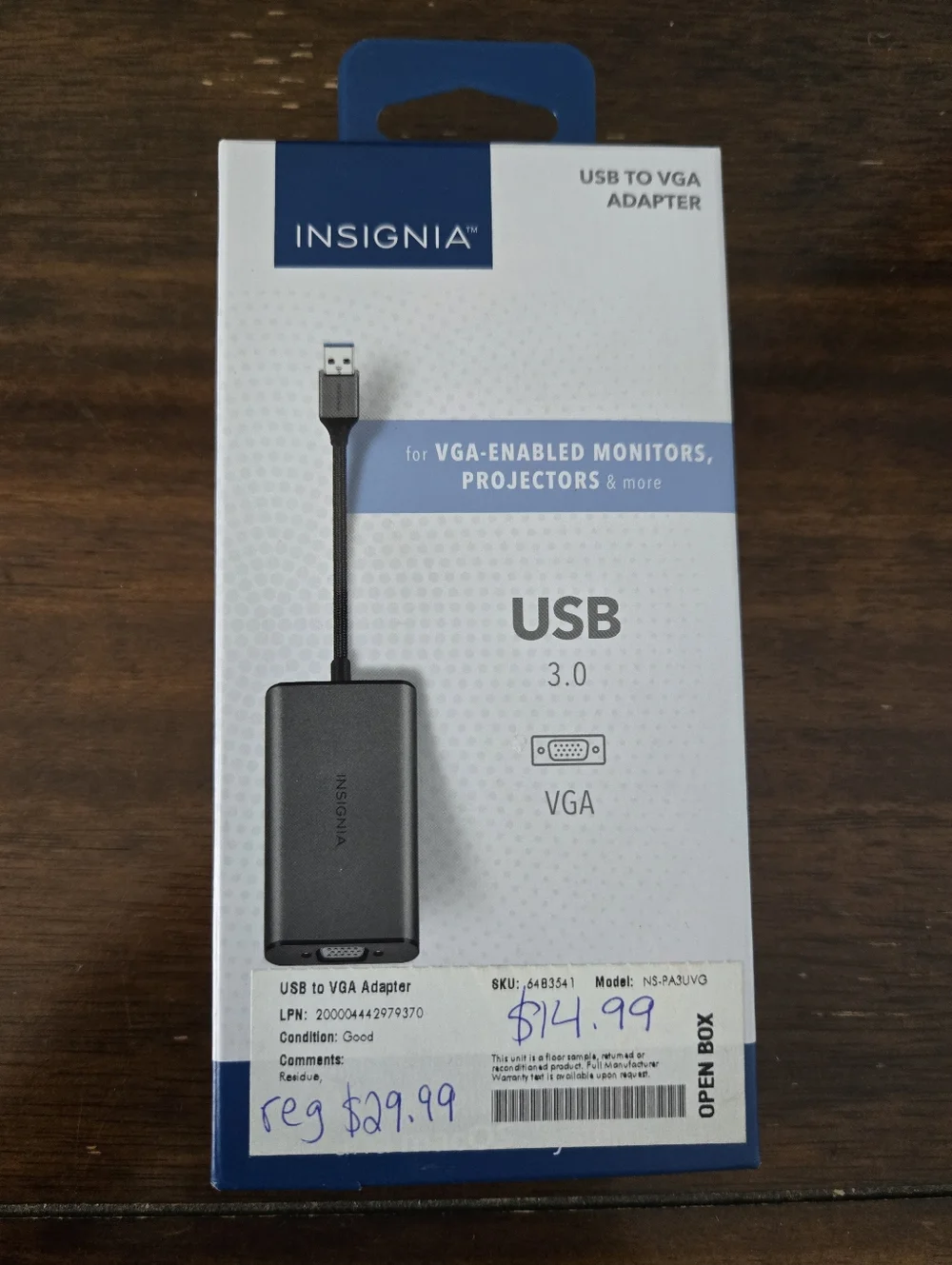 Insignia - USB to VGA Adapter - Black
